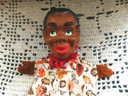 BLACK BROWN PUPPET FACE